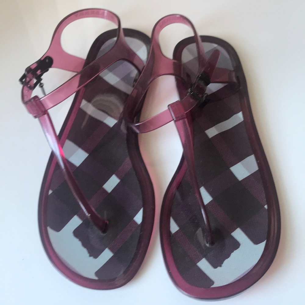 Burberry jelly flat sandals beach 10 40 used